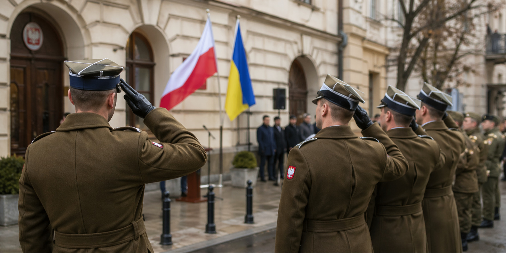 Polscy żołnierze salutowali podczas hymnu Ukrainy: Sztab Generalny wyjaśnia, a spór dopiero się zaczyna